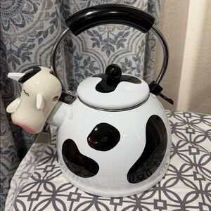 VTG 1992 Kamenstein Whistling Cow Tea Kettle with Bell - Farmhouse…